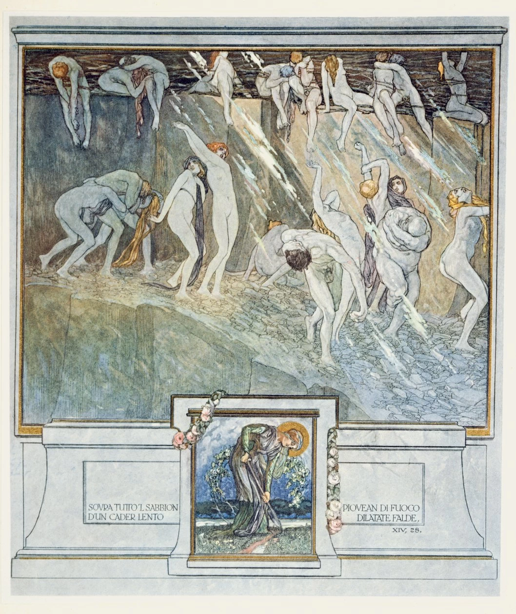 Illustrazione dalla Divina Commedia di Dante, Inferno, Canto XIV